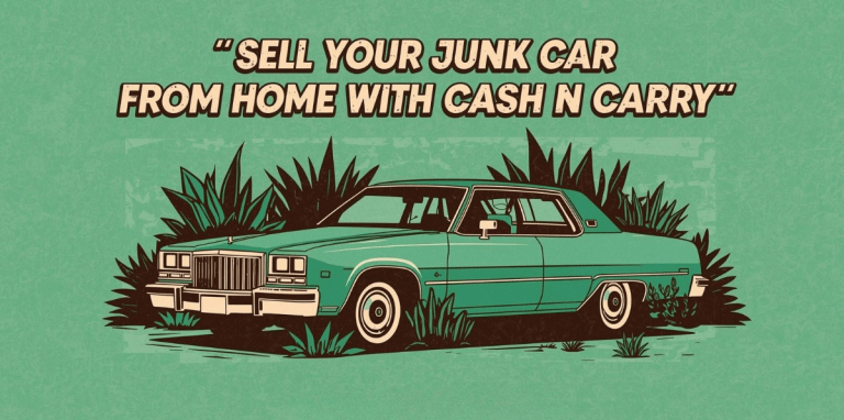 selling a junk car from home with Cash n Carry