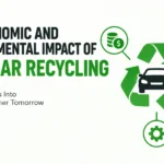 Infographic about junk car recycling showing how old vehicles can be recycled to create economic value and support a cleaner environment.