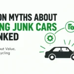 Infographic about junk cars debunked, highlighting common myths about selling junk cars and explaining the value of parts, recycling, and damaged vehicles.