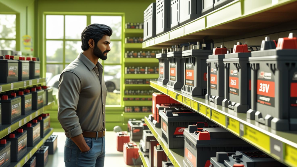 comparing car batteries to choose the right one for replacement.