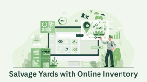 Illustration of a salvage yards online inventory system with searchable car parts